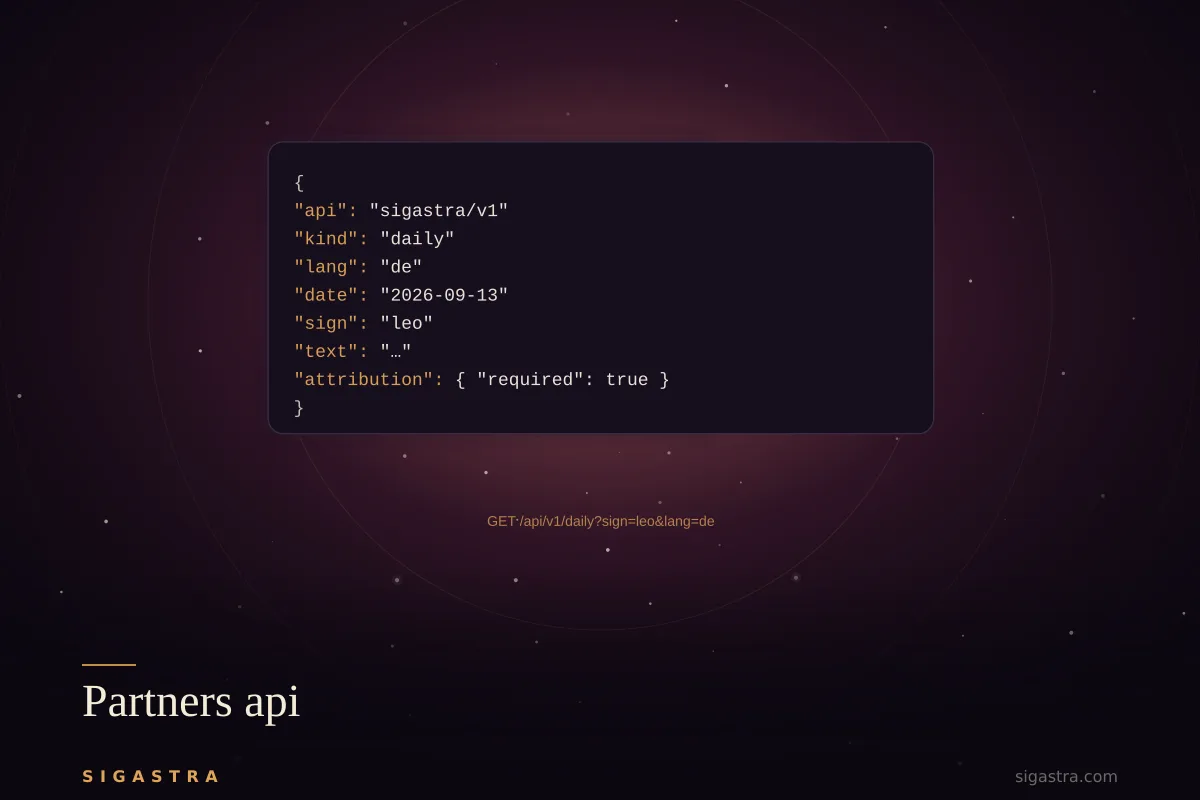 Horoskop- & Astrologie-Daten-API